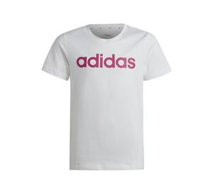 T-shirt da bambina in cotone con logo Adidas Essentials Linear Logo Bianco 11/12 anni
