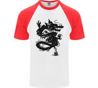 T-Shirt Da Baseball A Maniche Corte Ink Dragon Tattoo
