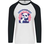 T-Shirt Da Baseball L/S Divertente Panda Orso Uomo