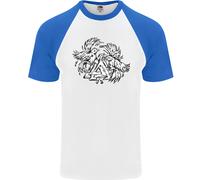 T-Shirt Da Baseball S/S Con Simbolo Valknut Dei Vichinghi E Corvi