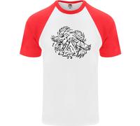 T-Shirt Da Baseball S/S Con Simbolo Valknut Dei Vichinghi E Corvi Uomo