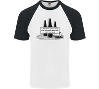 T-Shirt Da Baseball S/S Divertente Di Birra Silence Guinness Per Uomo