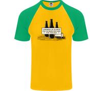 T-Shirt Da Baseball S/S Divertente Di Birra Silence Guinness Per Uomo