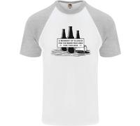 T-Shirt Da Baseball S/S Divertente Di Birra Silence Guinness Per Uomo