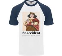 T-Shirt Da Baseball S/S Divertente Dieta Junk Food Snaccident Per Uomini
