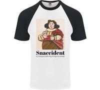 T-Shirt Da Baseball S/S Divertente Dieta Junk Food Snaccident Per Uomini