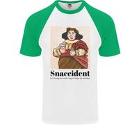 T-Shirt Da Baseball S/S Divertente Dieta Junk Food Snaccident Per Uomini