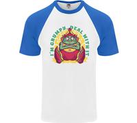 T-Shirt Da Baseball S/S Divertente Elf Grumpy Anti Natale Bah HUMBUG