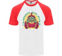 T-Shirt Da Baseball S/S Divertente Elf Grumpy Anti Natale Bah HUMBUG