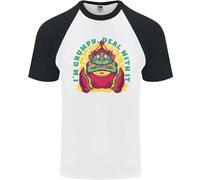 T-Shirt Da Baseball S/S Divertente Elf Grumpy Anti Natale Bah HUMBUG