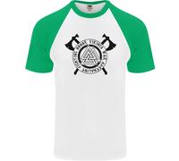 T-Shirt Da Baseball S/S Honor Vikings War Adrenaline Fighting Per Uomo