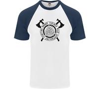 T-Shirt Da Baseball S/S Honor Vikings War Adrenaline Fighting Per Uomo
