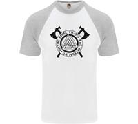 T-Shirt Da Baseball S/S Honor Vikings War Adrenaline Fighting Per Uomo