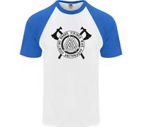 T-Shirt Da Baseball S/S Honor Vikings War Adrenaline Fighting Per Uomo