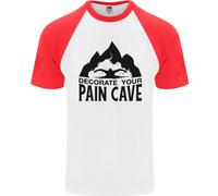 T-Shirt Da Baseball S/S Per Nuotatori Uomini Swimming Pain Cave