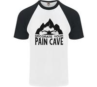 T-Shirt Da Baseball S/S Per Nuotatori Uomini Swimming Pain Cave