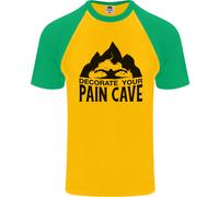 T-Shirt Da Baseball S/S Per Nuotatori Uomini Swimming Pain Cave