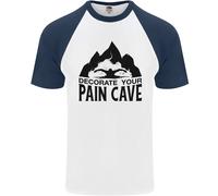 T-Shirt Da Baseball S/S Per Nuotatori Uomini Swimming Pain Cave