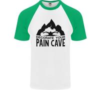T-Shirt Da Baseball S/S Per Nuotatori Uomini Swimming Pain Cave