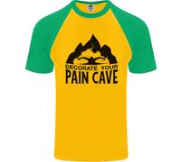T-Shirt Da Baseball S/S Per Nuotatori Uomini Swimming Pain Cave