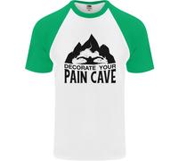 T-Shirt Da Baseball S/S Per Nuotatori Uomini Swimming Pain Cave