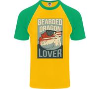 T-Shirt Da Baseball S/S Per Uomini Amante Dei Draghi Barbati USA AMERICA