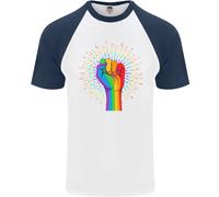 T-Shirt Da Baseball S/S Per Uomini Di Consapevolezza Del Gay Pride LGBT