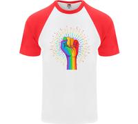 T-Shirt Da Baseball S/S Per Uomini Di Consapevolezza Del Gay Pride LGBT
