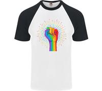 T-Shirt Da Baseball S/S Per Uomini Di Consapevolezza Del Gay Pride LGBT