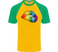 T-Shirt Da Baseball S/S Per Uomini Gay Pride Day LGBT
