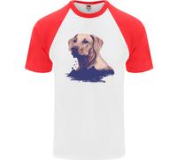 T-Shirt Da Baseball S/S Per Uomini Golden Retriever Mountains