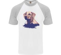 T-Shirt Da Baseball S/S Per Uomini Golden Retriever Mountains