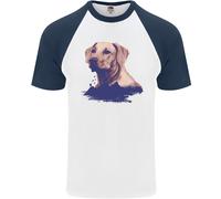 T-Shirt Da Baseball S/S Per Uomini Golden Retriever Mountains