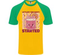 T-Shirt Da Baseball S/S Per Uomini Hen Do E Stag Do Con Alcol E Birra