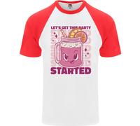 T-Shirt Da Baseball S/S Per Uomini Hen Do E Stag Do Con Alcol E Birra