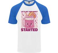 T-Shirt Da Baseball S/S Per Uomini Hen Do E Stag Do Con Alcol E Birra