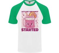 T-Shirt Da Baseball S/S Per Uomini Hen Do E Stag Do Con Alcol E Birra