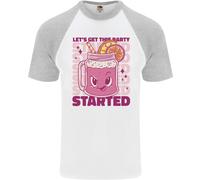 T-Shirt Da Baseball S/S Per Uomini Hen Do E Stag Do Con Alcol E Birra