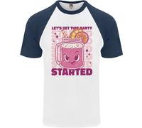 T-Shirt Da Baseball S/S Per Uomini Hen Do E Stag Do Con Alcol E Birra