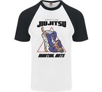 T-Shirt Da Baseball S/S Per Uomini Jiu Jitsu Word Cloud MMA Arti Marziali Miste