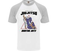 T-Shirt Da Baseball S/S Per Uomini Jiu Jitsu Word Cloud MMA Arti Marziali Miste