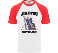 T-Shirt Da Baseball S/S Per Uomini Jiu Jitsu Word Cloud MMA Arti Marziali Miste