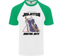 T-Shirt Da Baseball S/S Per Uomini Jiu Jitsu Word Cloud MMA Arti Marziali Miste
