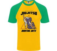 T-Shirt Da Baseball S/S Per Uomini Jiu Jitsu Word Cloud MMA Arti Marziali Miste