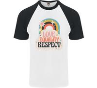 T-Shirt Da Baseball S/S Per Uomini LGBT Amore Uguaglianza Rispetto Gay Pride Day