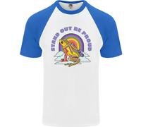 T-Shirt Da Baseball S/S Per Uomini LGBT Frog Stand Out To Be Proud Gay Pride