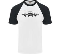 T-Shirt Da Baseball S/S Per Uomo 4X4 Heart Beat Pulse Off Road
