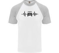 T-Shirt Da Baseball S/S Per Uomo 4X4 Heart Beat Pulse Off Road