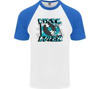 T-Shirt Da Baseball S/S Per Uomo Amante Dei Dischi In Vinile Con Giradischi DJ