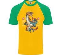T-Shirt Da Baseball S/S Per Uomo Anno Del Drago Zodiacale Cinese